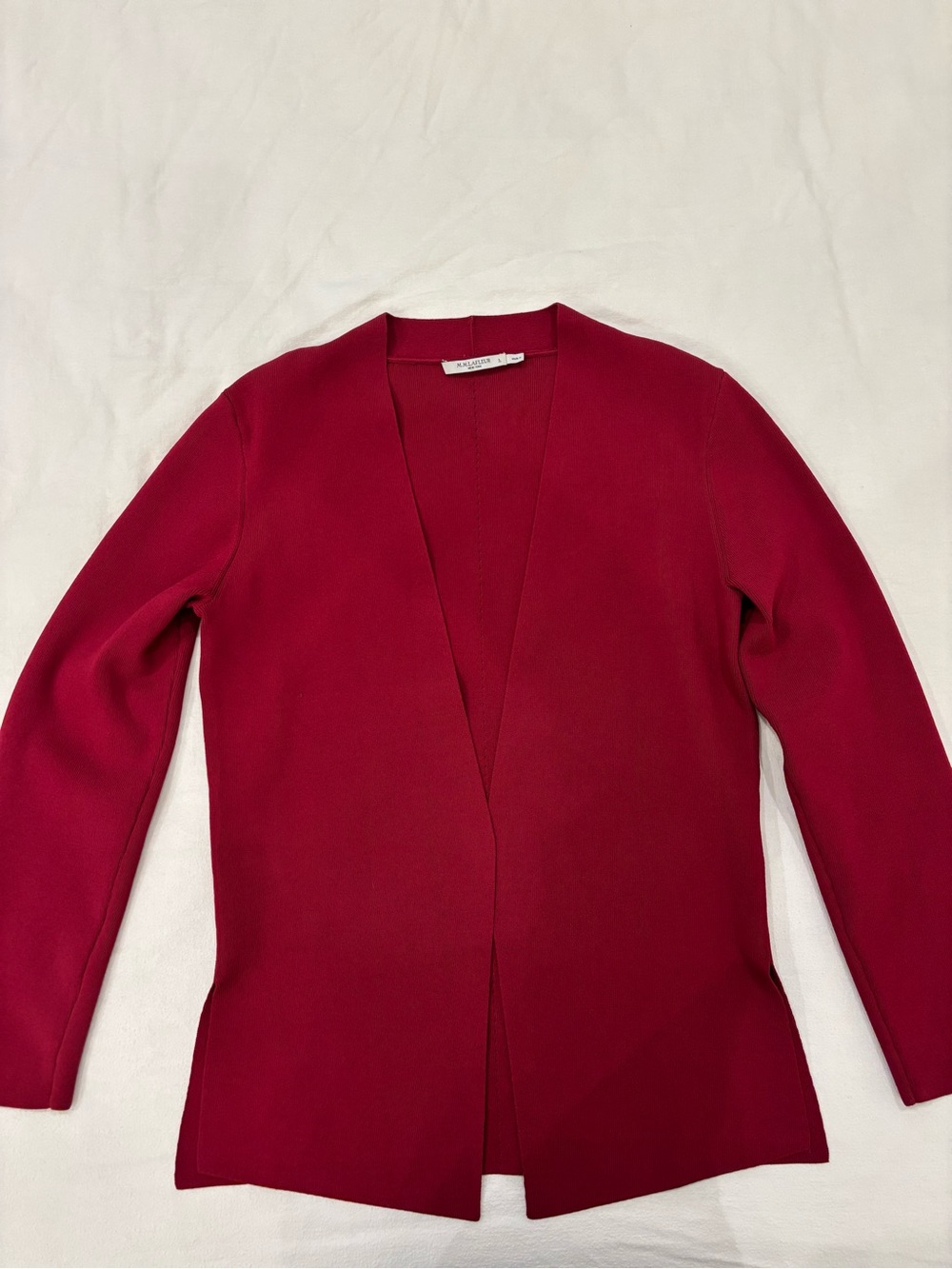 MM. Lafleur Red Knit Open-front Jardigan